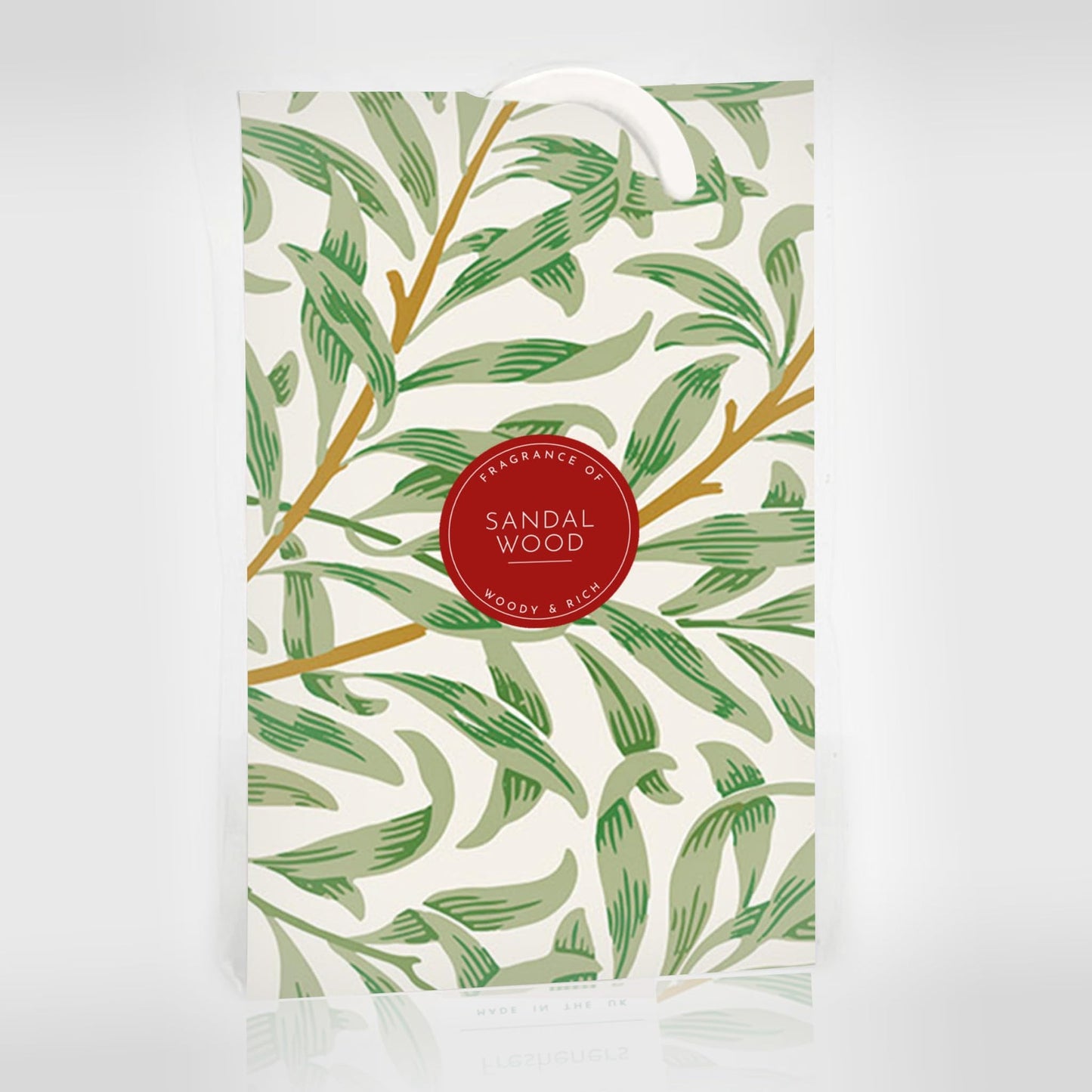 SANDALWOOD Scented Wardrobe Freshener in a WILLIAM MORRIS Inspired WILLOW Design | Contains Essential Oils