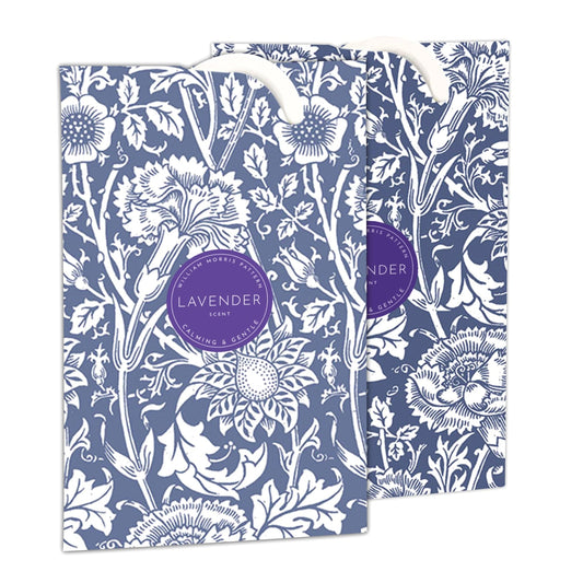 LAVENDER Scented Wardrobe Freshener in a WILLIAM MORRIS Design in BLUE