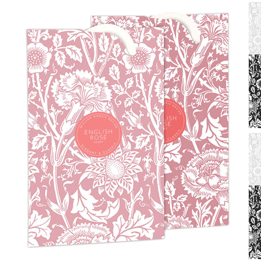 ROSE Scented Wardrobe Freshener in a WILLIAM MORRIS Design in PINK