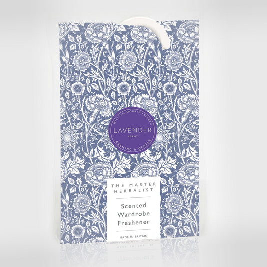 LAVENDER SCENTED Wardrobe Freshener in a WILLIAM MORRIS DESIGN in BLUE