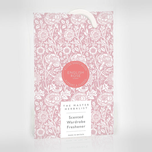 ROSE SCENTED Wardrobe Freshener in a WILLIAM MORRIS DESIGN in PINK