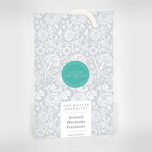 LILY SCENTED Wardrobe Freshener in a WILLIAM MORRIS DESIGN in GREY