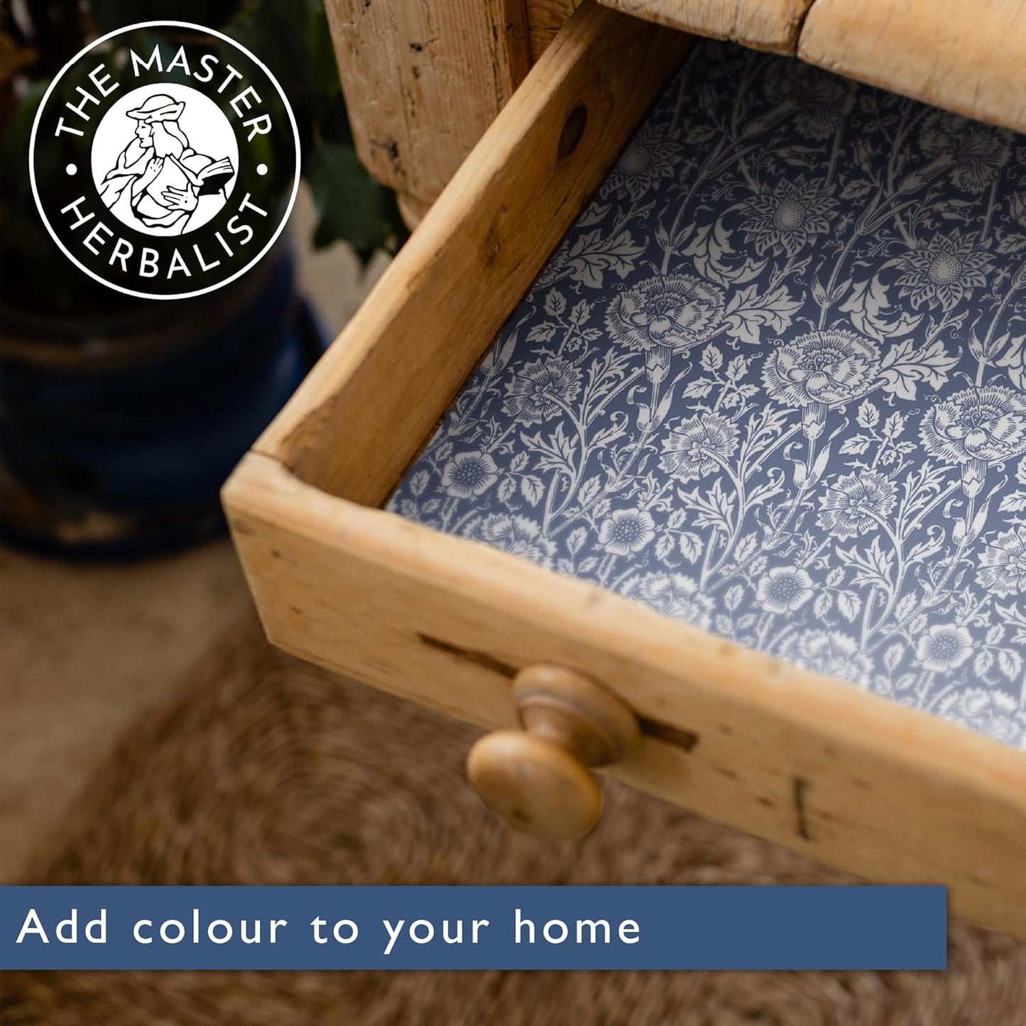 Fragrant LAVENDER Scented Drawer Liners in BLUE William Morris Design