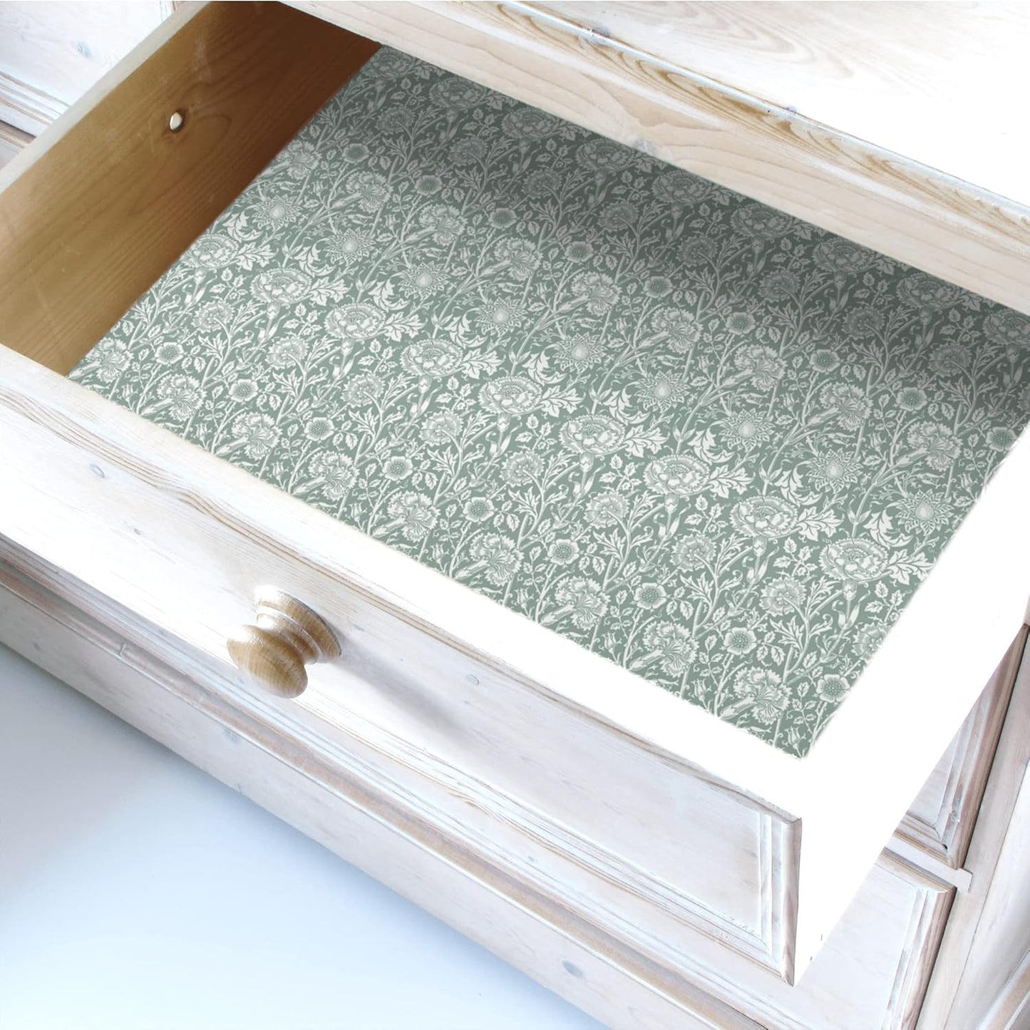 William Morris UNSCENTED & WIPE CLEAN Drawer Liners in DUCK EGG BLUE