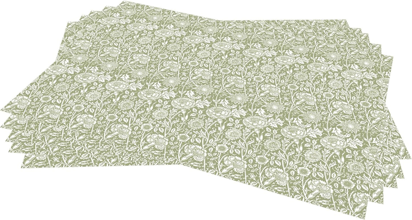 William Morris UNSCENTED & WIPE CLEAN Drawer Liners in SAGE GREEN