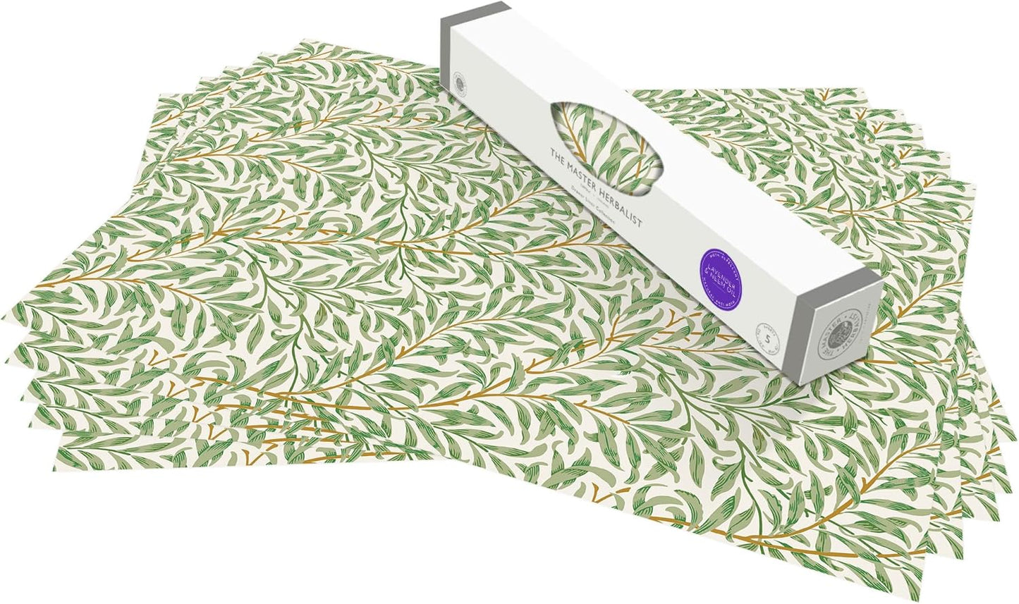 Fragrant LAVENDER & NEEM OIL Scented Drawer Liners in a WILLIAM MORRIS