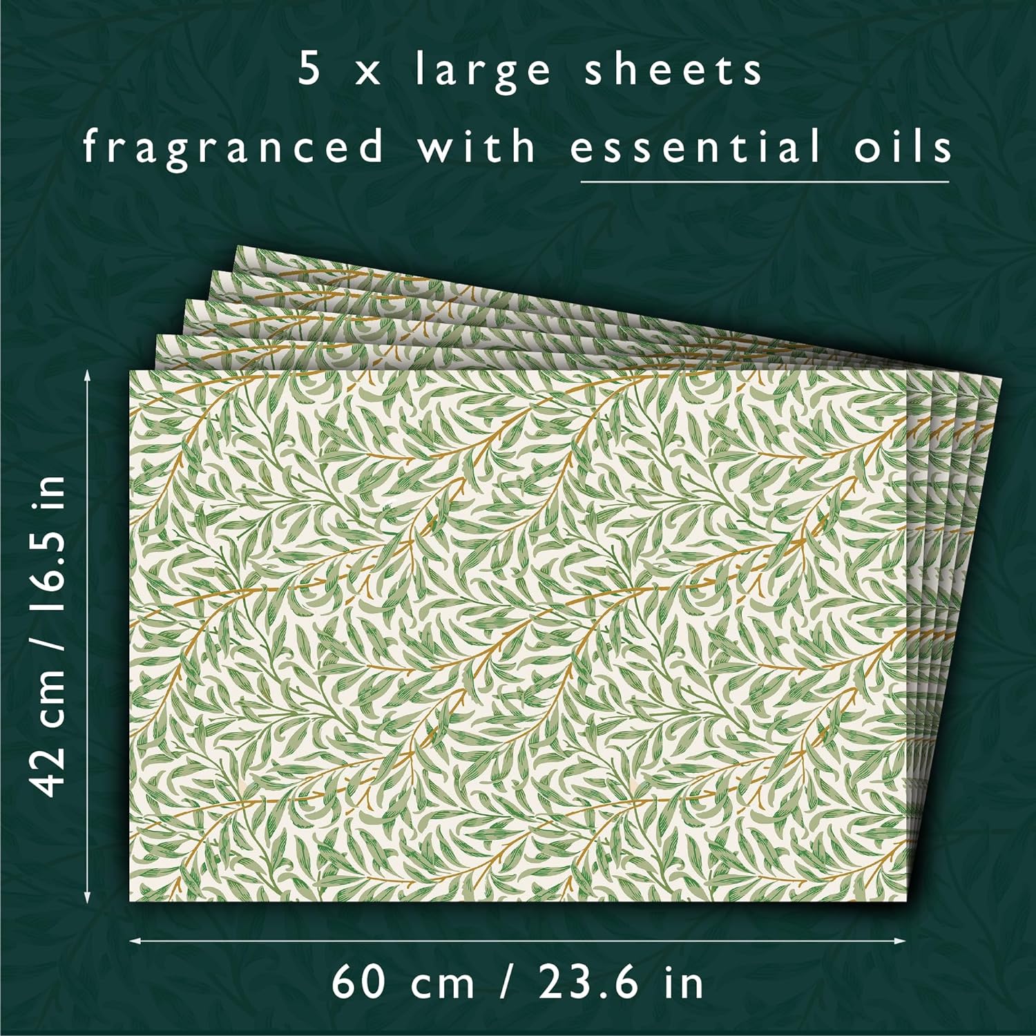 Fragrant NEROLI & BERGAMOT Scented Drawer Liners in a WILLIAM MORRIS