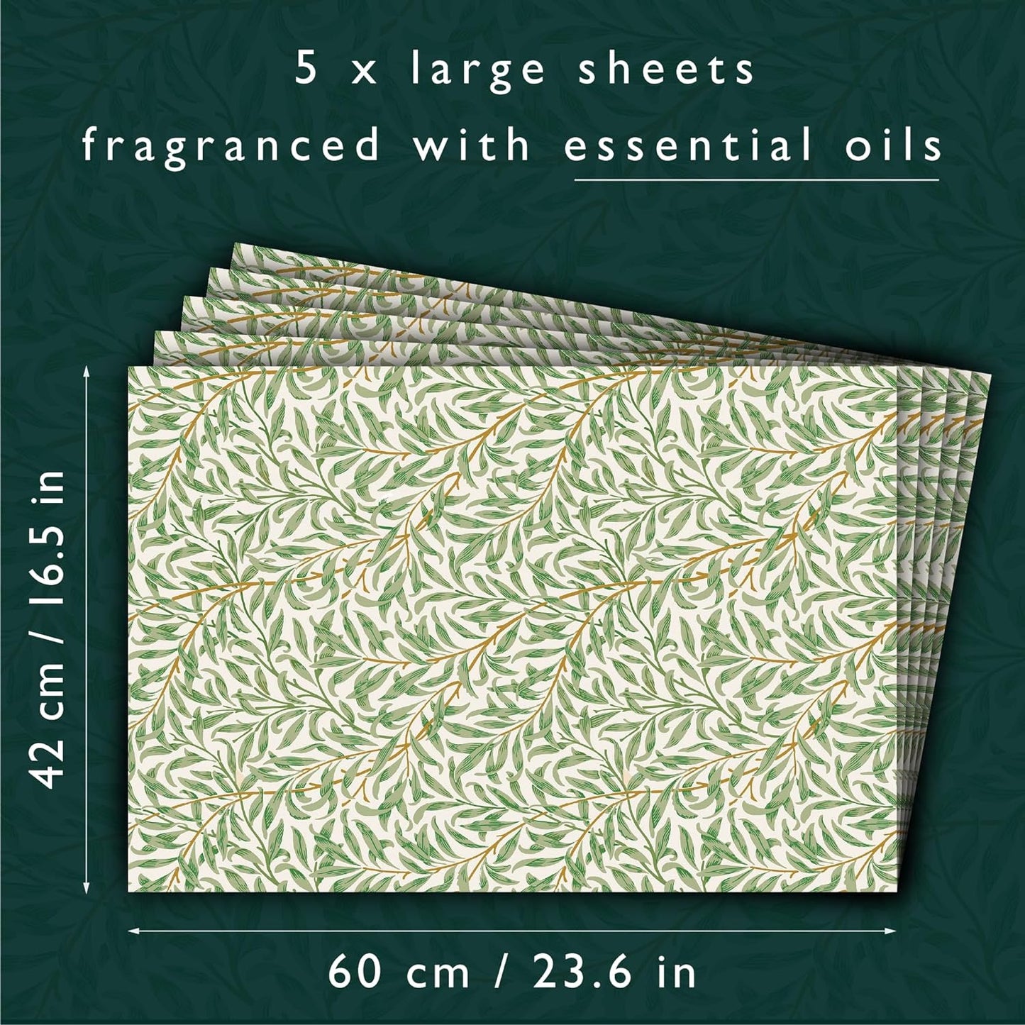 Fragrant FRESH LINEN Scented Drawer Liners in a WILLIAM MORRIS